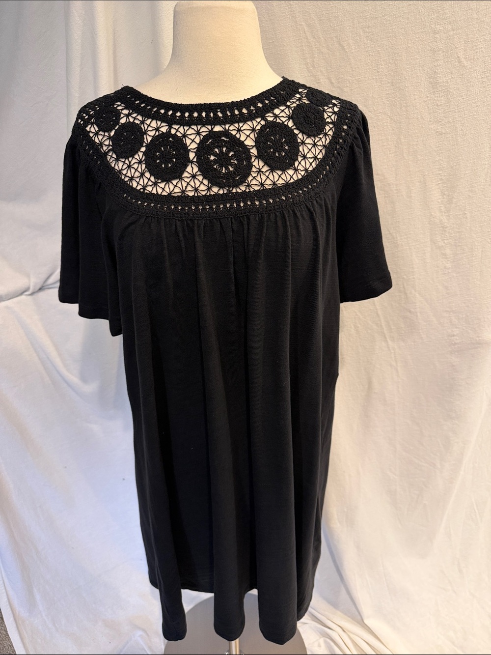 Loft Crochet Yoke dress
